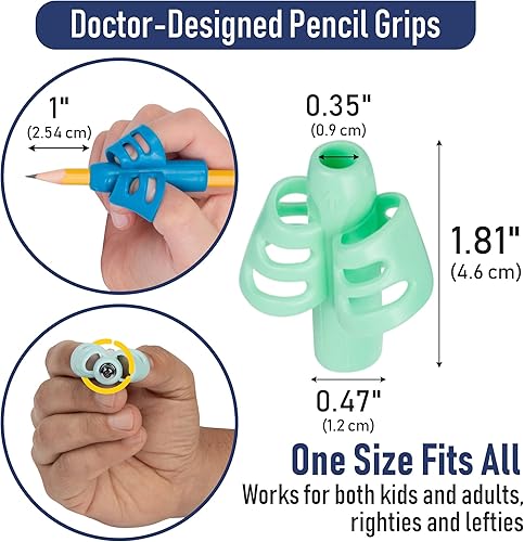 Miniatura 2 de Pencil Grip The Classics DUO Grip - Ayuda de escritura ergonómica, para usuarios diestros o zurdos, colores surtidos, paquete de 12 (TPG-17212)