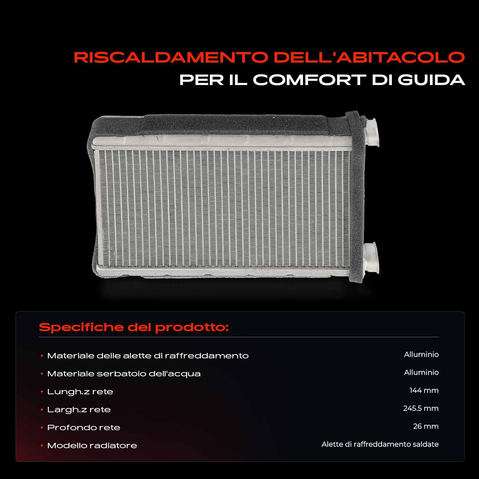 Frankberg Scambiatore di calore Riscaldamento interno Compatibile con X3 F25 2.0L Serie 1 E81 1.6L X1 E84 2.0L X3 F25 3.0L Serie 3 Touring E91 2.0L Replace# 64119190595