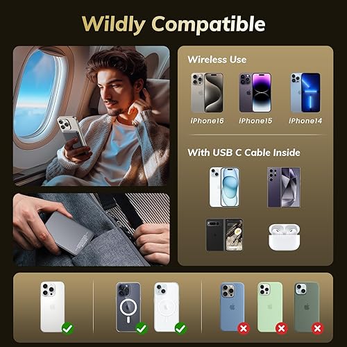 Miniatura 5 de Banco de energía magnético inalámbrico portátil