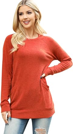 Chunky Waffle Knit Round Crewneck Relaxed Sweater - Cozy Long Sleeve Warm Pullover Loose Tunic
