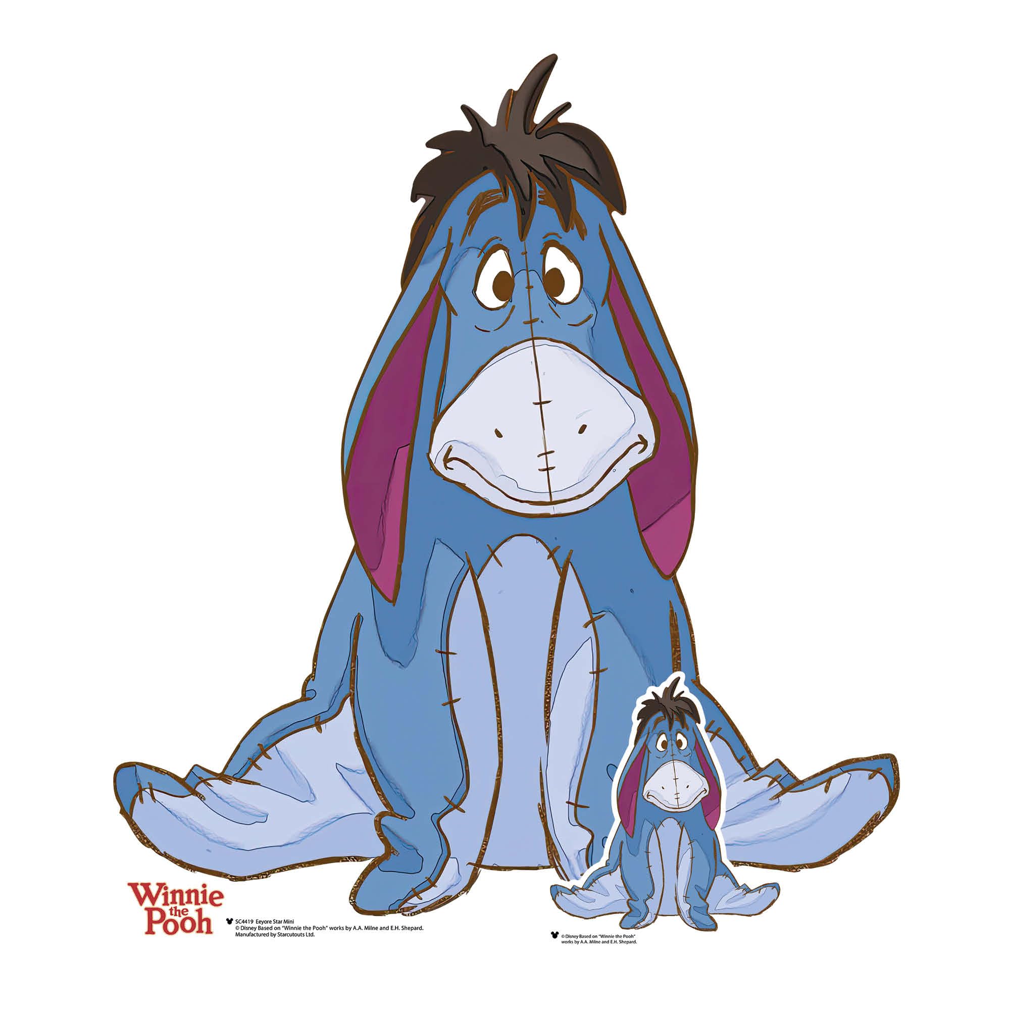 Star Cutouts SC4419 Eeyore Mini Cardboard Cut Out Height 83 cm