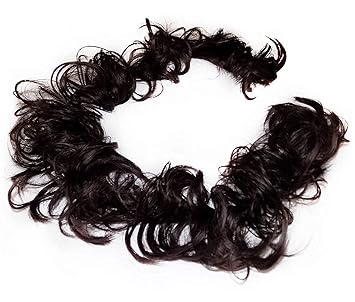 VIEWS Messy Juda Bun Ponytail Frill Hair Extensions For Women And Girls, Brown, Pack Of 1