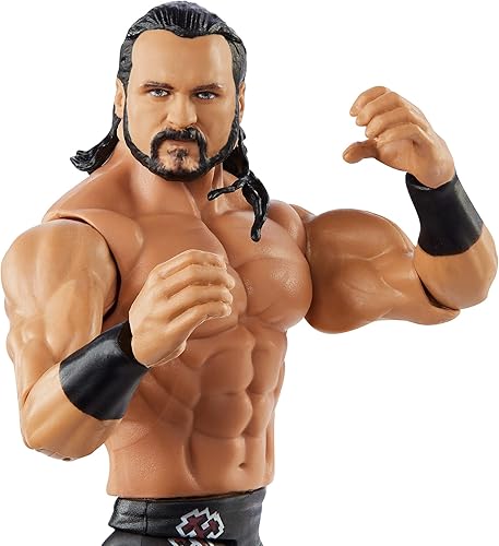 Miniatura 2 de WWE Mattel Drew Mcintyre Basic Series #113 - Figura de acción en escala de 6 pulgadas con articulación y engranaje de anillo, multicolor, GLB16