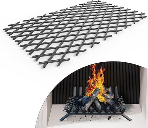 Mxclimate Retenedor de brasas para rejilla de chimenea, evita que las brasas quemadas se caigan, accesorios de lugar de fuego para interiores y