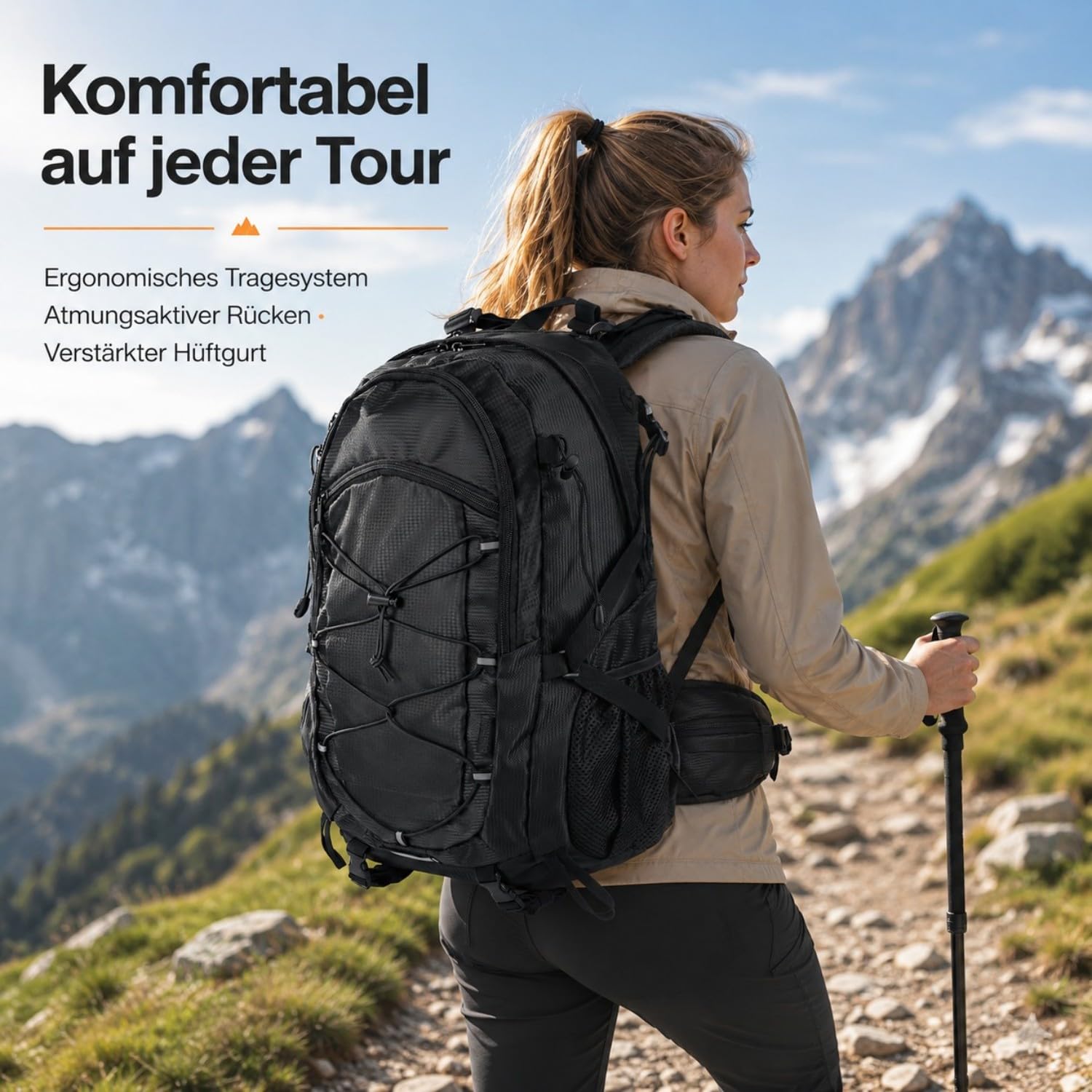 Sac à dos de randonnée 35 l pour homme et femme, sac à dos de trekking pour l'extérieur, le camping, la randonnée et les voyages