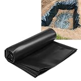 Black Pond Liner Pe Trwałość Mata HDPE do Wodospadu, Fontanny Ogrodowe, Woda Zawiera Gumowe HDEP KOI KOI Ryby Wkładki na Zewnątrz, strumień, Fontanny i Ogrody, Fontanna (3 * 5m)