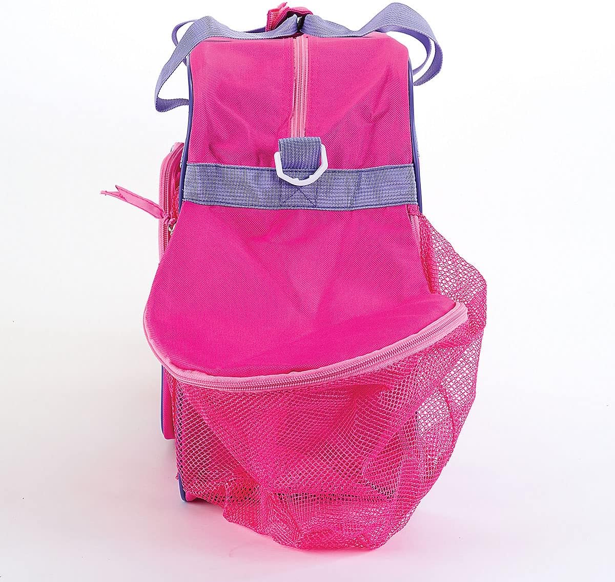 Lillian Vernon Personalized Soccer Duffel Bag for Kids – Custom Name Sports & Travel Gear with Ball & Water Bottle Holder Compartment, 19” Pink Bags for Girls