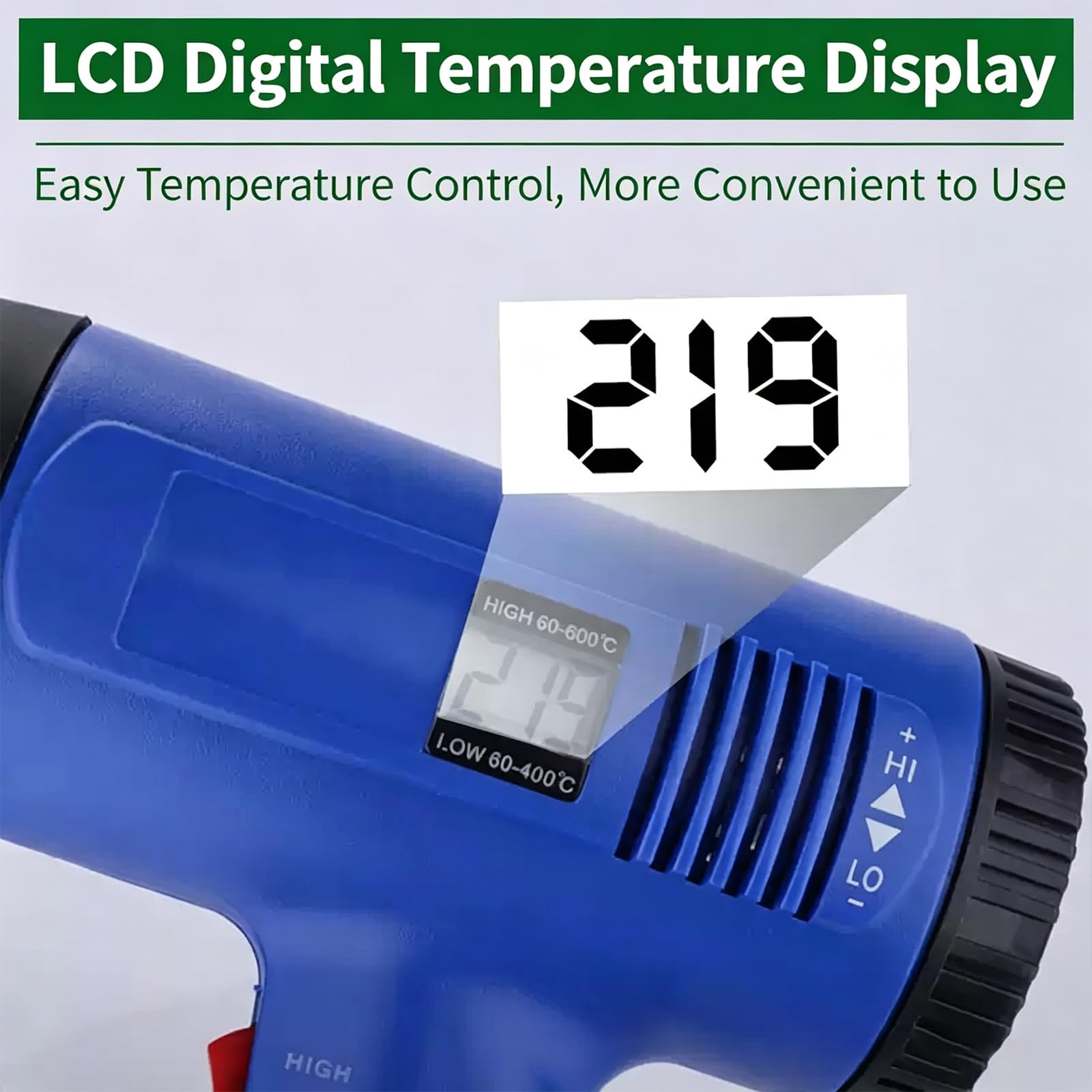 Pistola Termoencogible De 1800 W Para Tapas Adhesivas, Máquina Para Envolver Botellas De Vino, Control De Temperatura De 40 A 600 ℃, Viento De Temperatura Ajustable, Para Envoltura De Vinilo De
