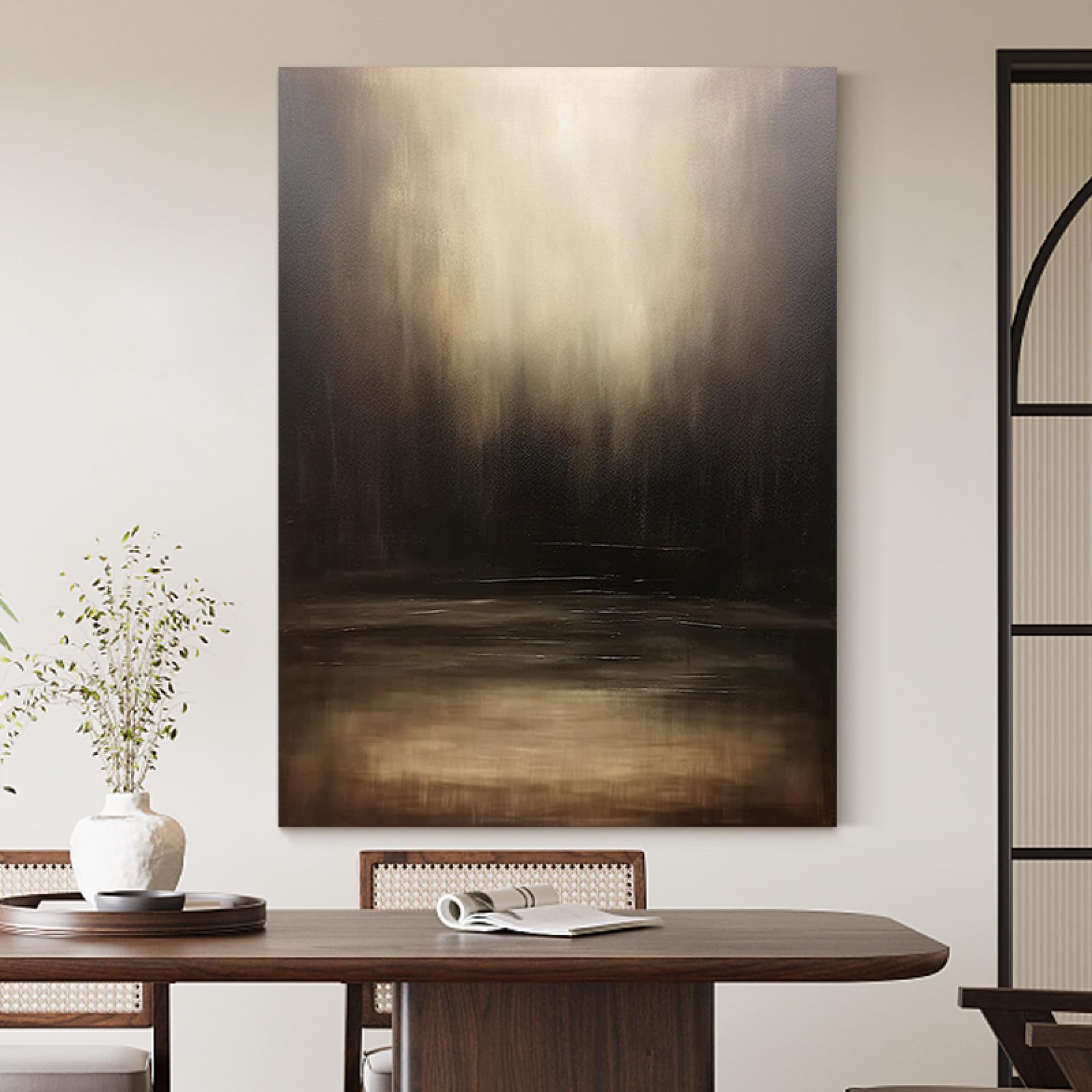 Peinture peinte à la main sur toile de haute qualité au design texturé