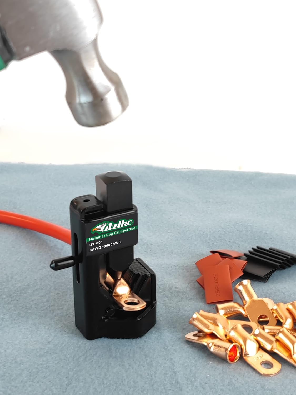 UTZIKO Hammer Lug Crimper Tool for 8 AWG - 0000 AWG Battery and Welding Cables - - 