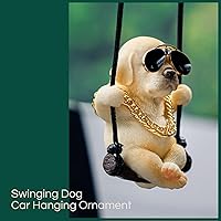 Vista 4 de Floruit Labrador Retriever - Accesorios colgantes para espejo de automóvil, lindos accesorios para espejo retrovisor de perro oscilante, accesorios