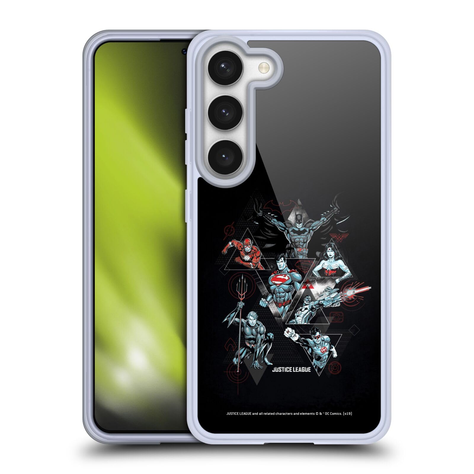 Funda Samsung Galaxy S23 5G Gel Suave Justice League DC Comics Triángulo de héroes 7