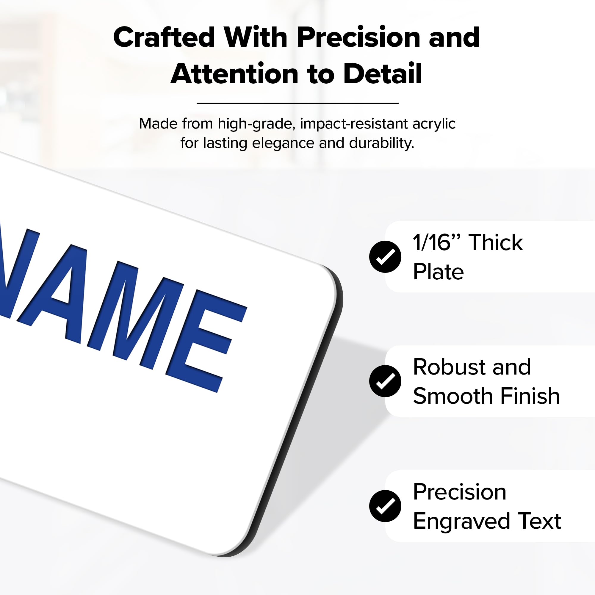 Amazon.com: Name Tag, Magnetic White and Blue Name Tags
