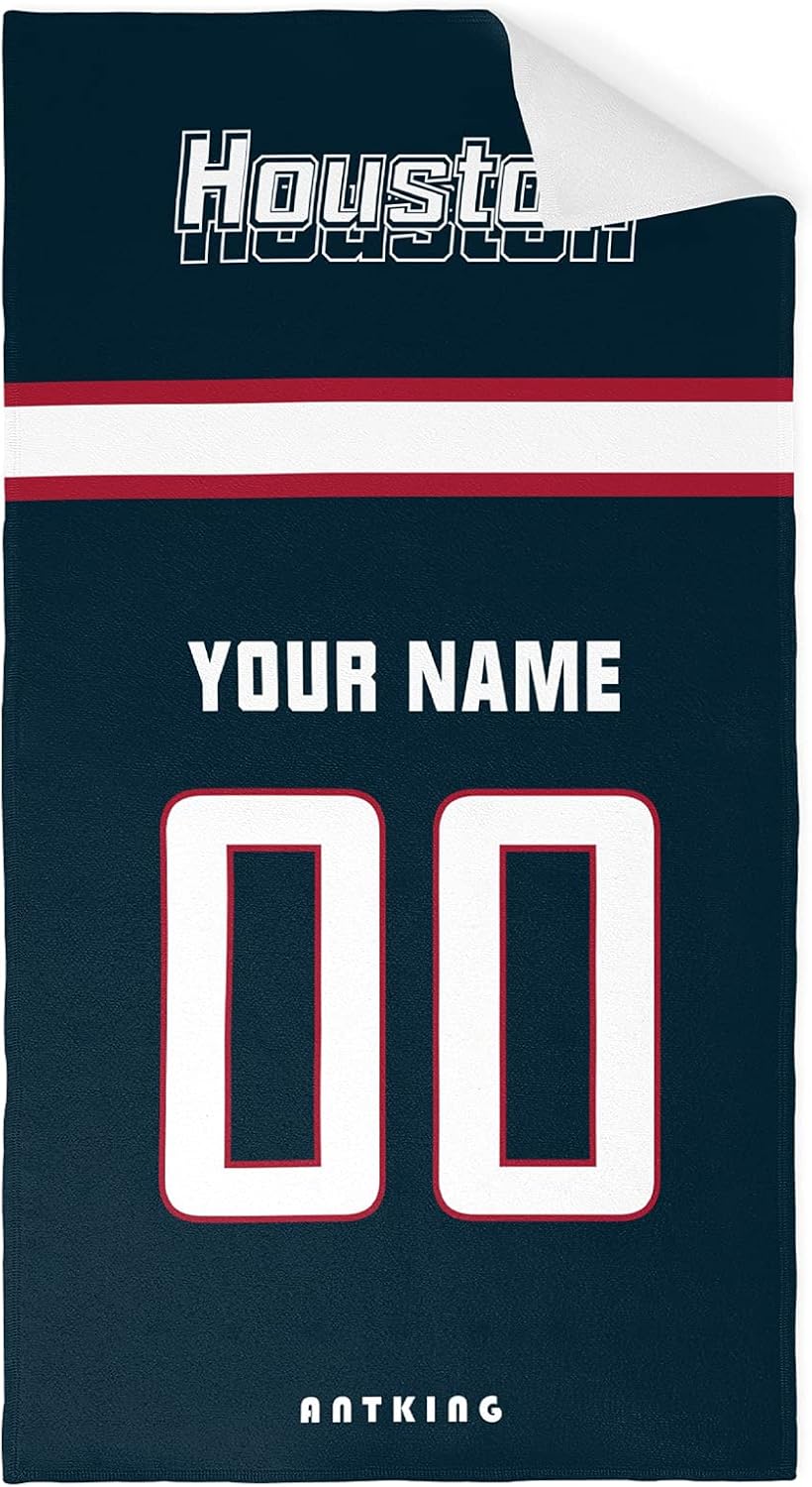 ANTKING Houston Beach Towel 32" X 52" Personalize for Men Women Youth Gifts