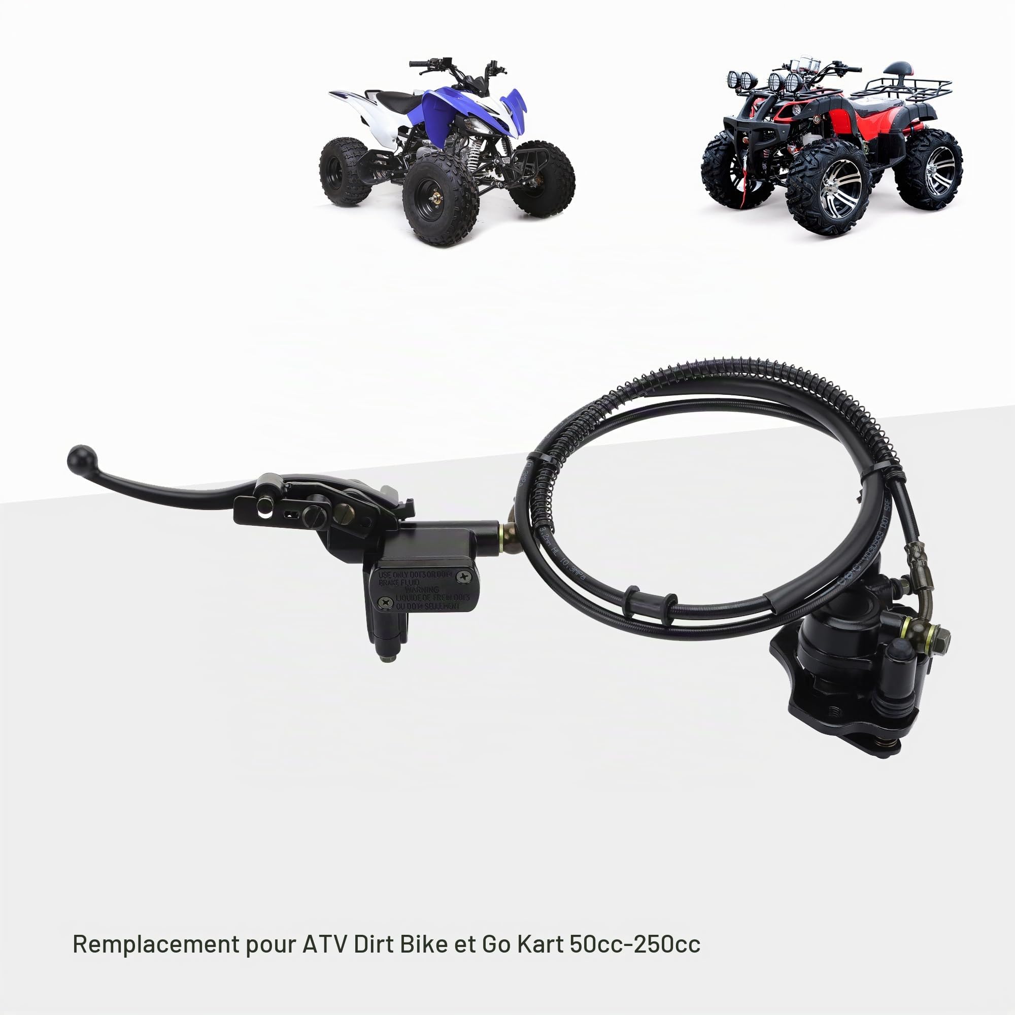 GOOFIT Cylindre maître frein à disque arrière Remplacement pour 50cc 70cc 90cc 110cc 125cc 200cc 250cc ATV Quad