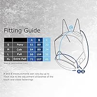 Vista 7 de Harrison Howard CareMaster Pro - Máscara luminosa para moscas de caballo, gran espacio de ojos estándar con orejas, protección UV para caballo rojo