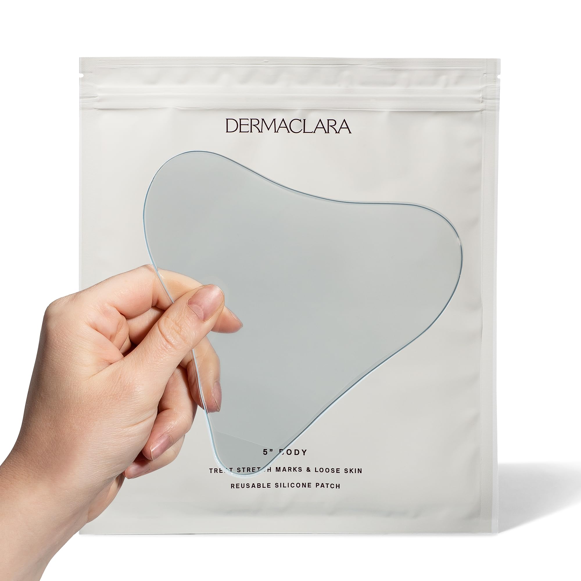 Dermaclara Universal Silicone Fusion Body Patch - Prevent and Treat Stretch Marks - 5" x 5" x .07"