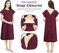 Vista 13 de NY Threads Women's Hospital Gown Soft and Stylish Patient Gown