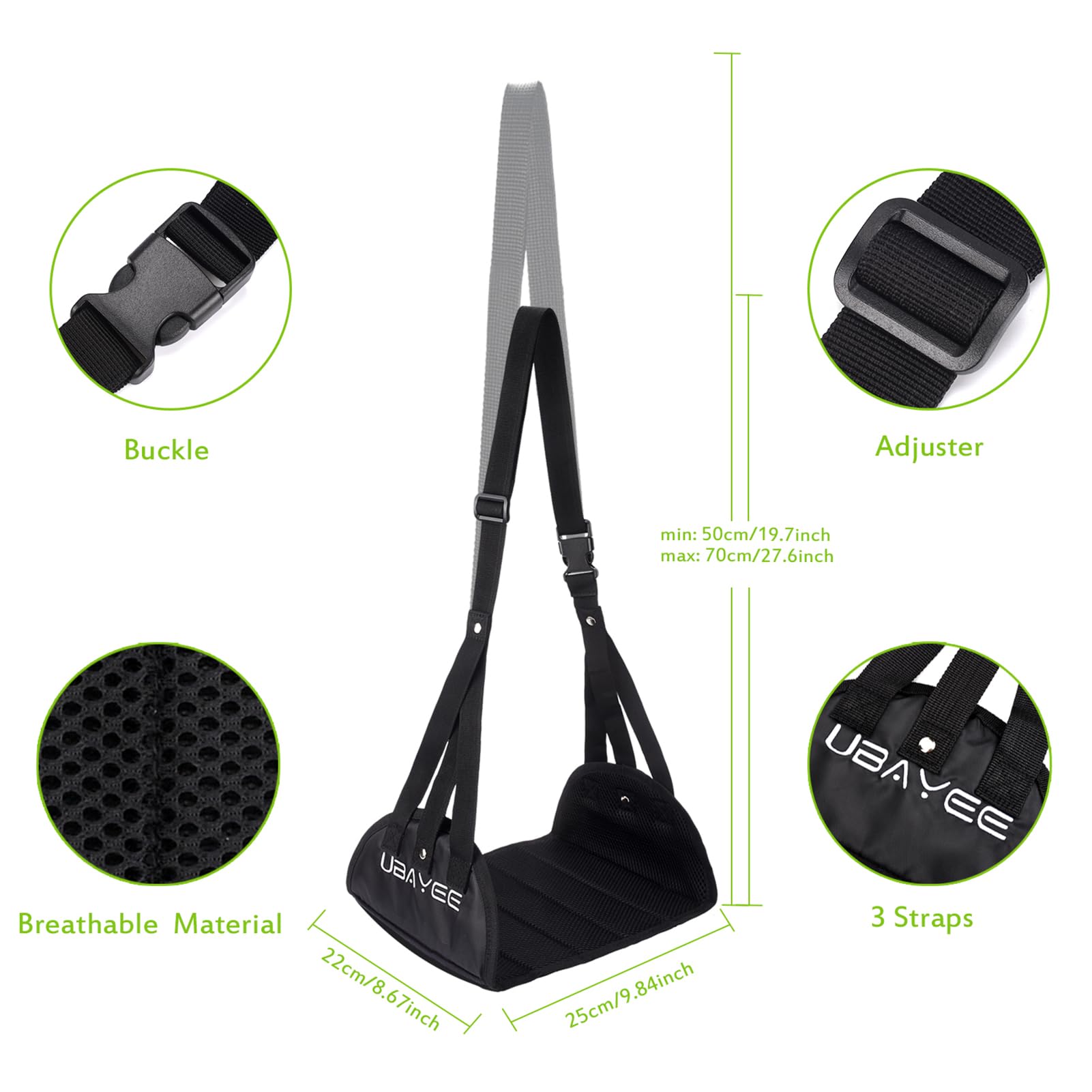 SenDeluz Poggiapiedi Ergonomico da Scrivania con Altezza Regolabile a 4