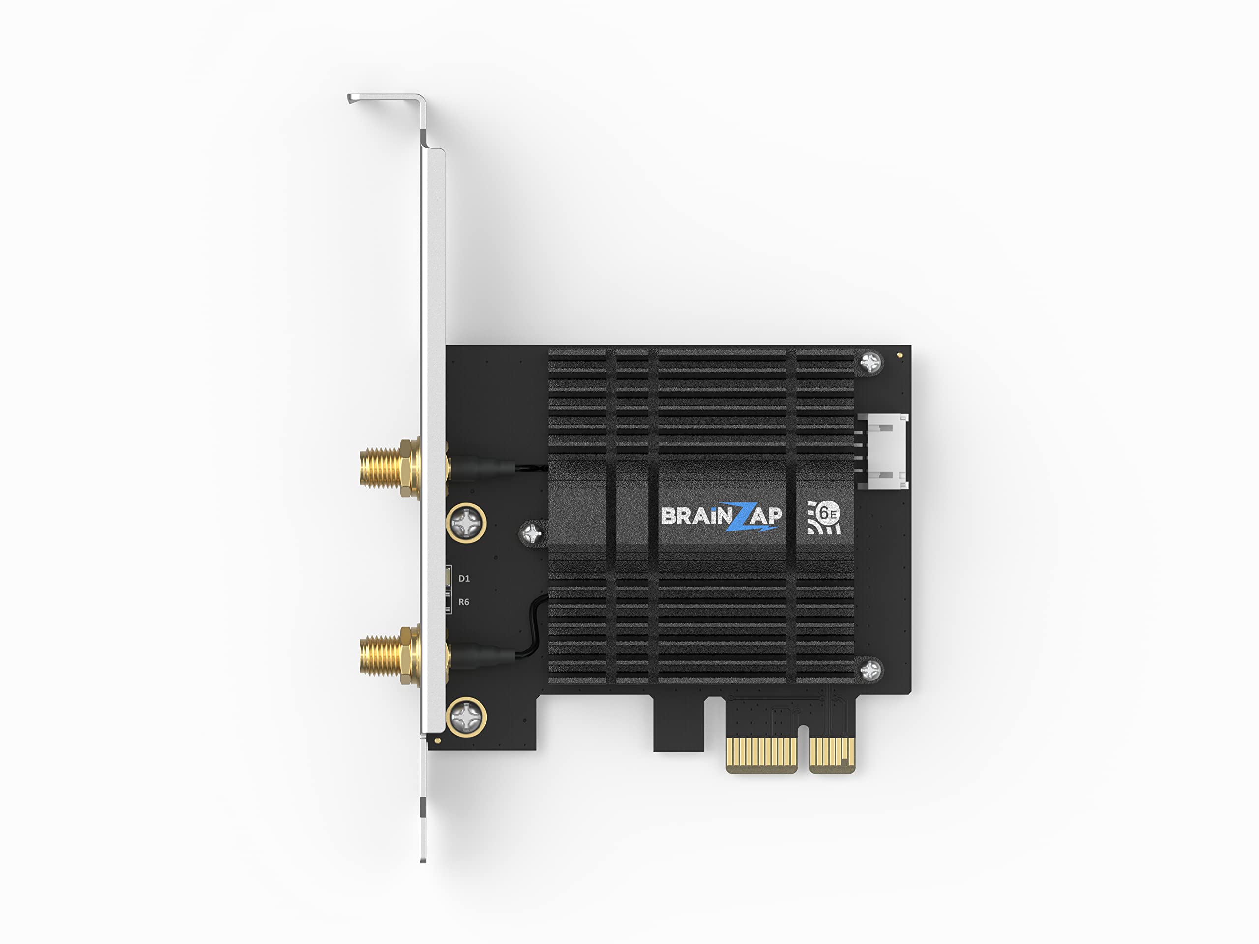 BRAINZAP Carte réseau PCIe PCI-Express 3000 Mbit/s WiFi 6 E 2,4/5/6 GHz Trie-Band Intel AX210 Carte réseau PC 802.11ax/ac/a/b/g/n Bluetooth 5.2