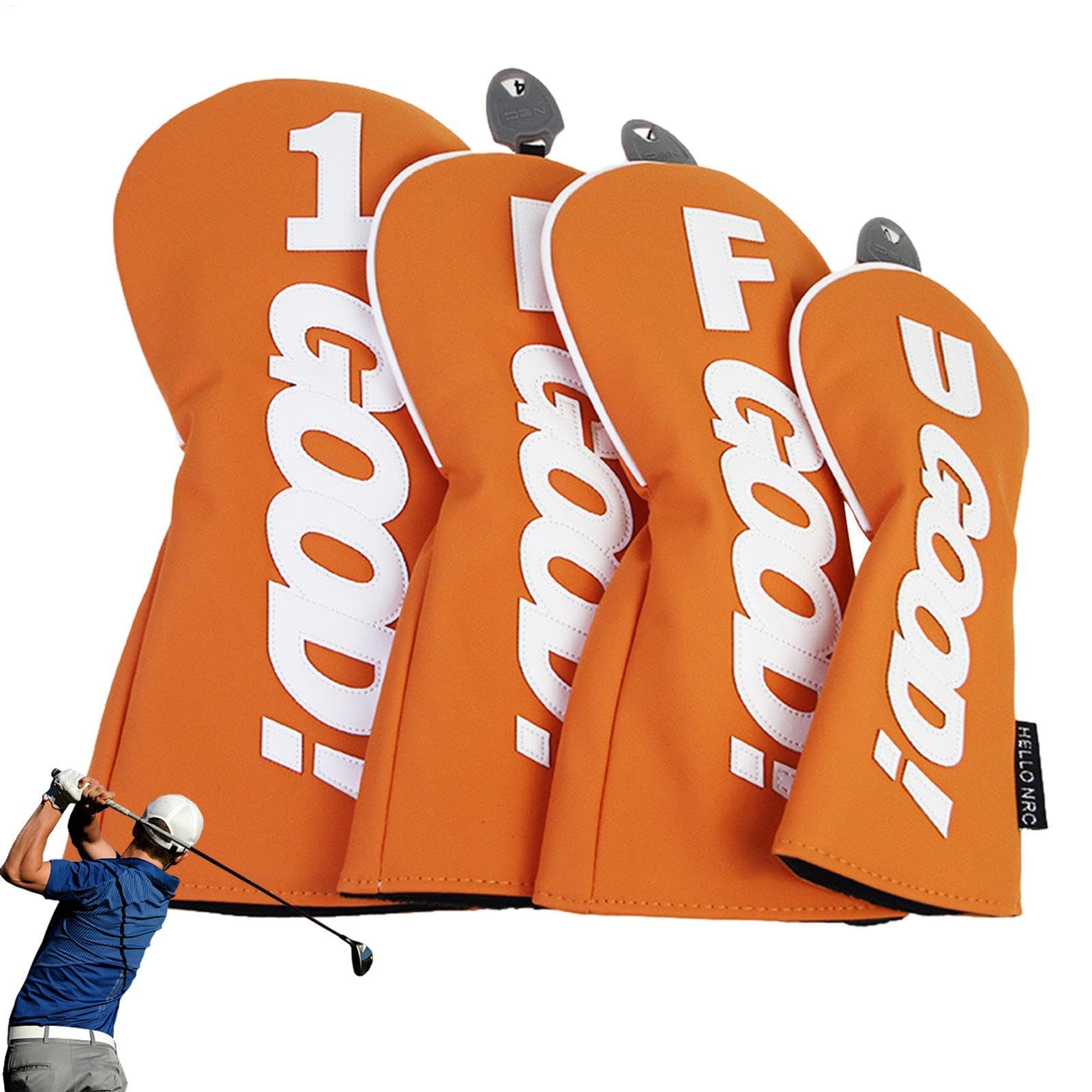 Fundas para cabeza de palo de golf, de piel sintética, impermeable, protector de putter, equipo deportivo portátil para uso en exteriores