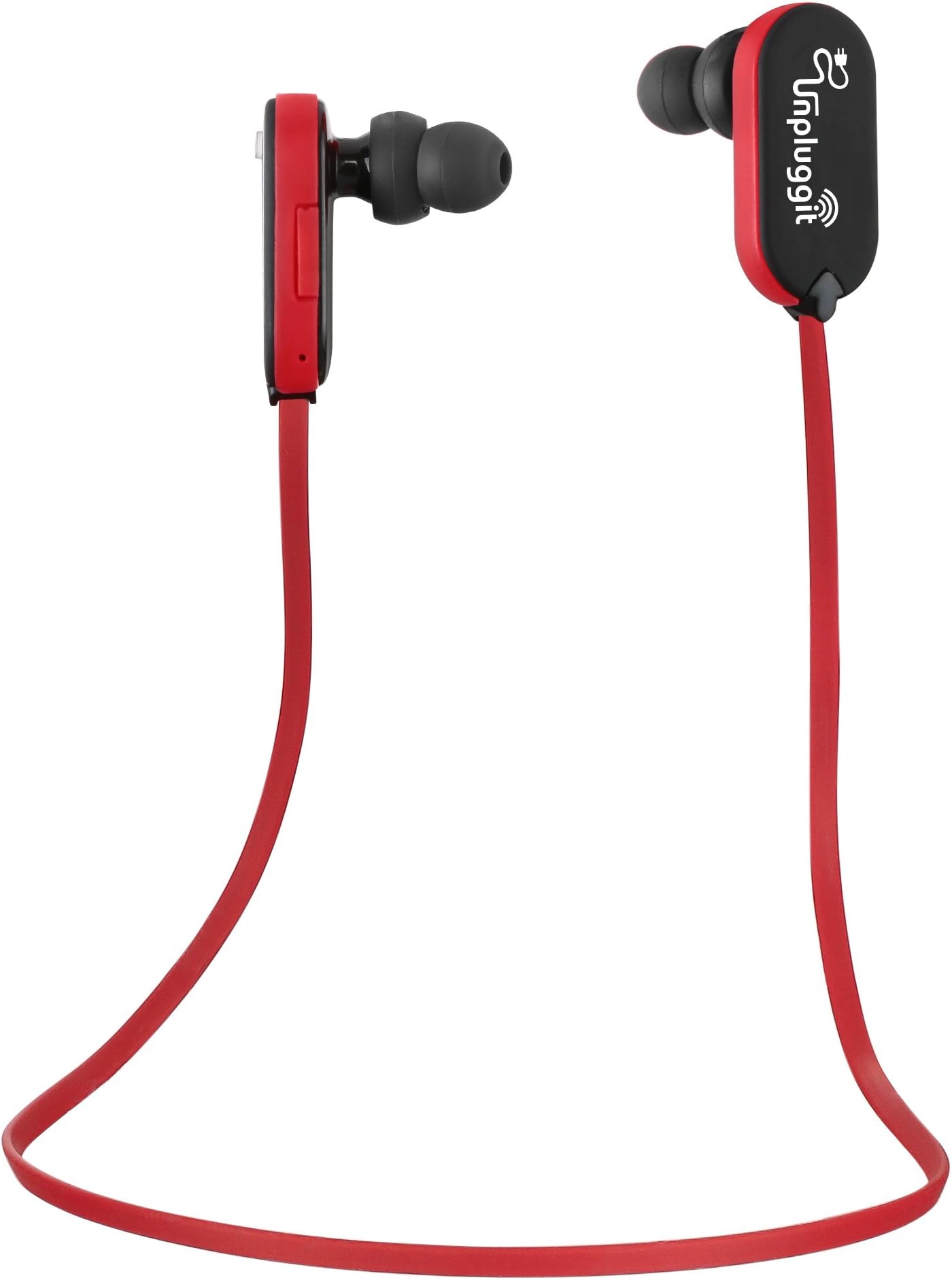 Wireless Bluetooth Unpluggit Earbuds, Noise Cancelling with Microphone v4.1 (red)