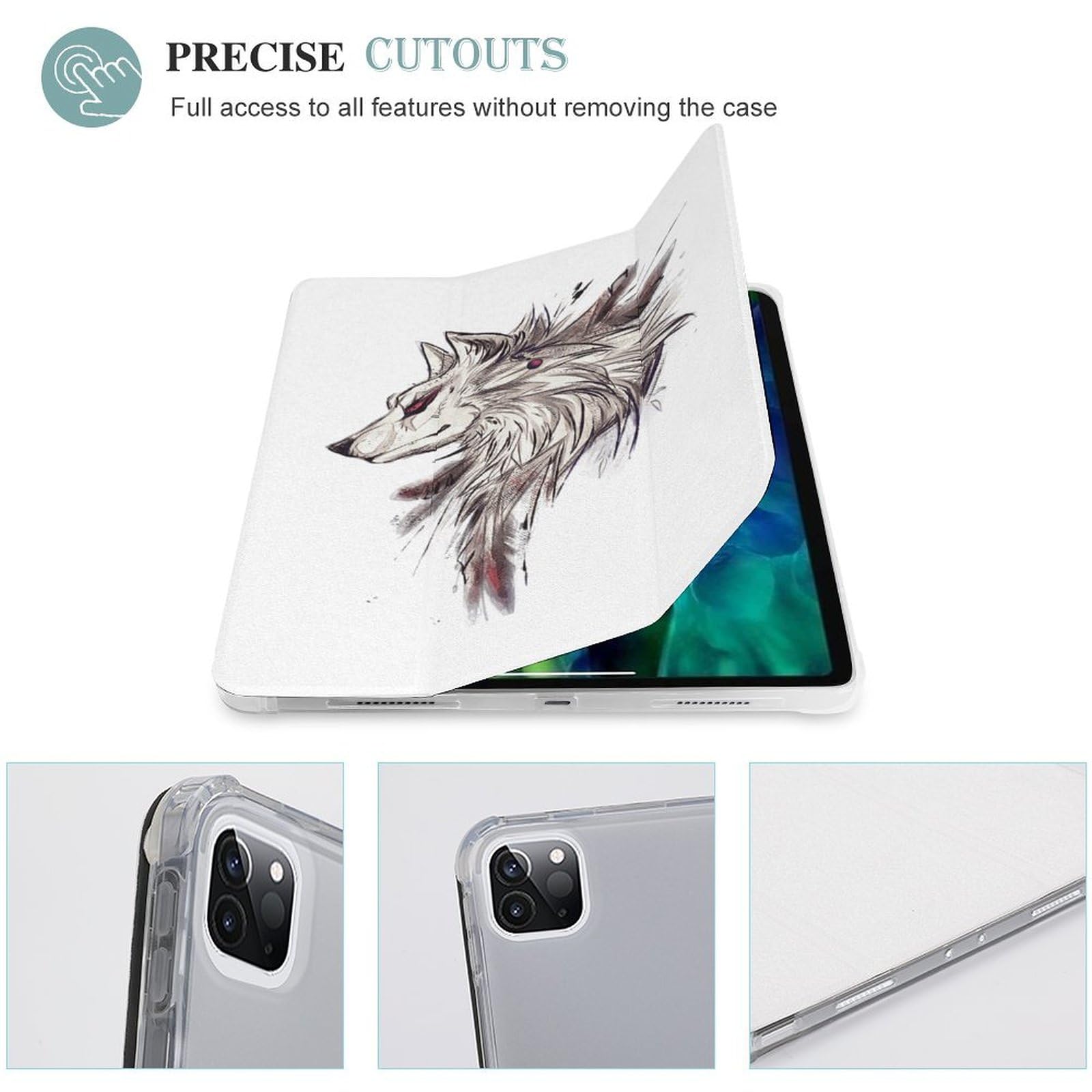Amazon.co.jp: iPad Pro 2021 (12.9in)ケース かっこいい 狼