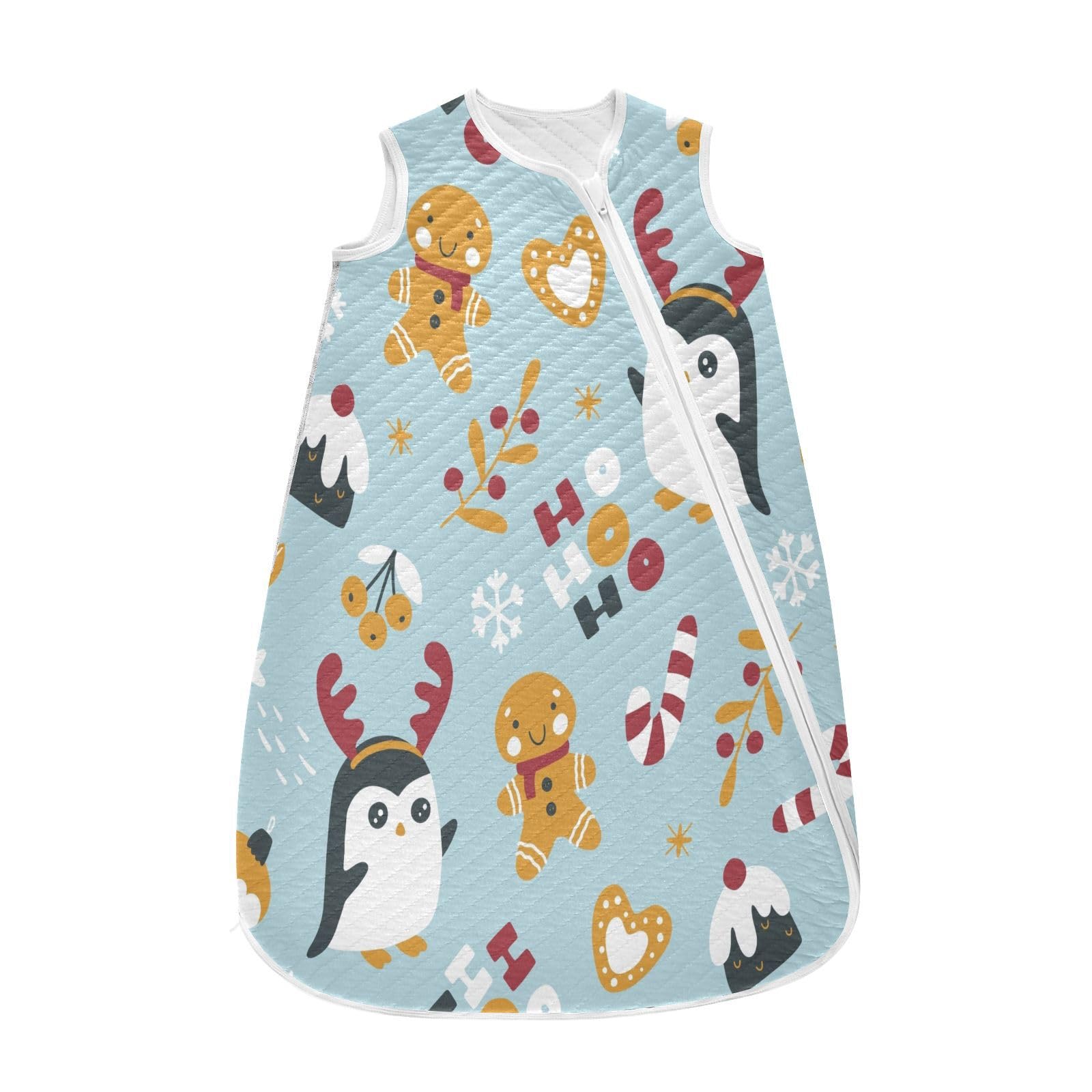 Kigai Christmas Penguin Baby Sleep Sack Wearable Blanket Sleeping Bag 2-Way Zipper Soft Swaddle Transition Sack