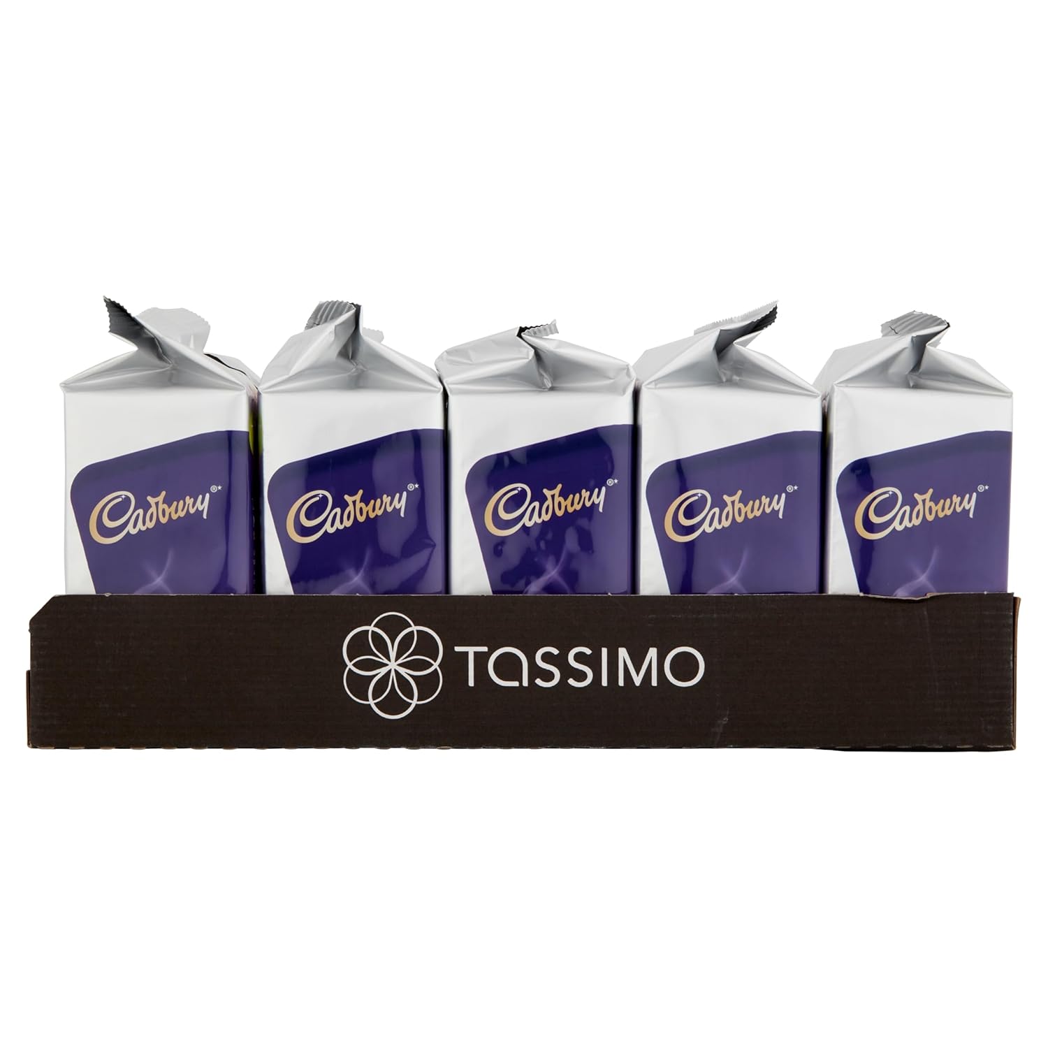 TASSIMO Cadbury Hot Chocolate Drink 16 discs, 8 servings (Pack of 5, Total 80 discs, 40 servings)