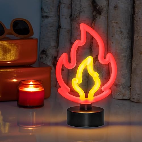 West Arrow - Mini letrero de luz LED de escritorio con efecto de neón 9 pulgadas de alto funciona con USB o pilas decoración de habitación de