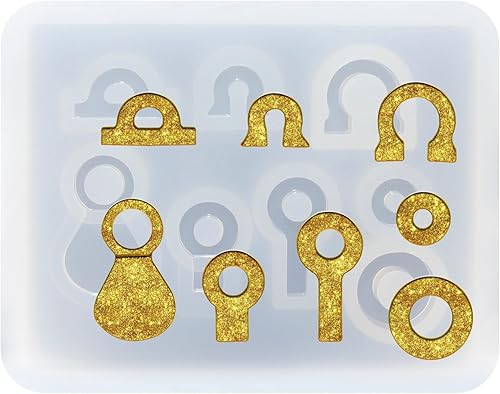Funshowcase Mini piezas de joyería cierre sujetador montaje resina epoxi silicona molde
