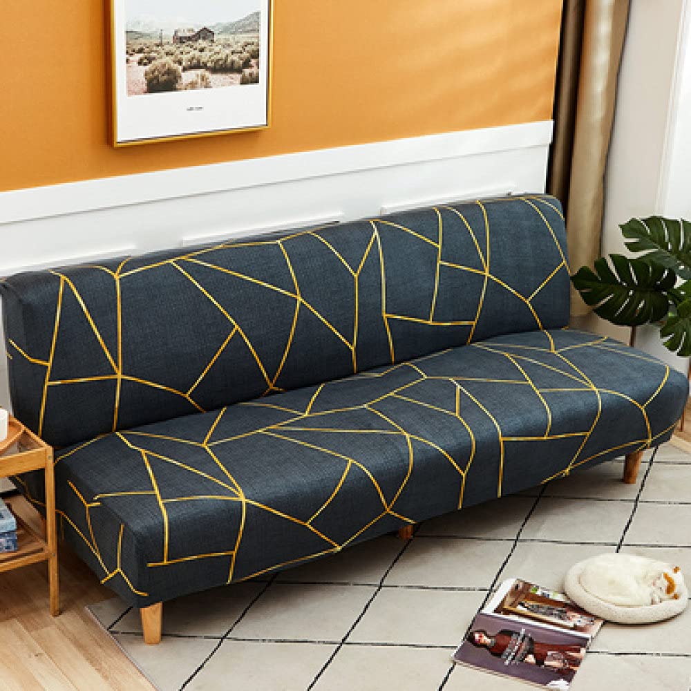 Housse de canapé-lit universelle moderne en élasthanne pour rénover un futon usé sans bras