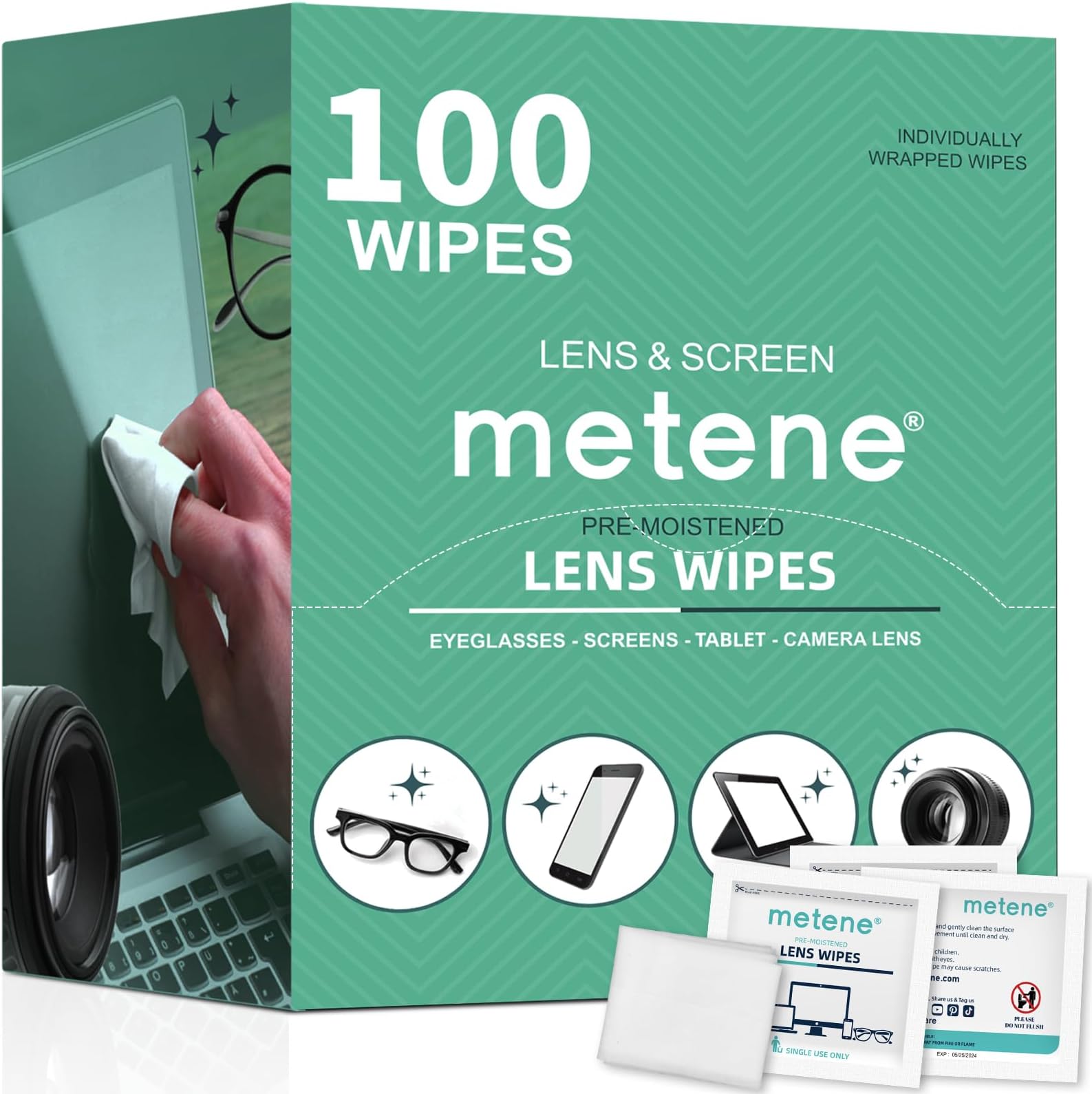 Screen Wipes Individually Wrapped, EOTW 120 Computer Glasses Screen
