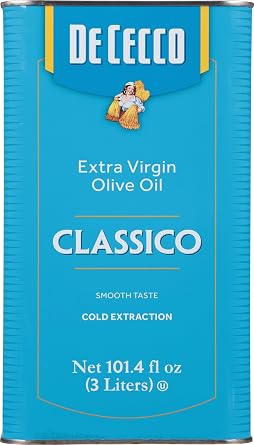 De Cecco Extra Virgin Olive Oil, Classico, Cold Extraction, Great for Cooking & Smooth Taste, 101.4 Fl Oz