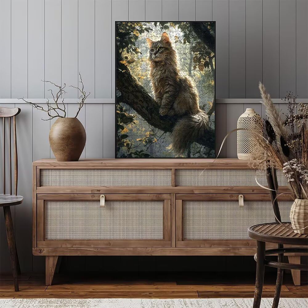 Puzzle 3000 Pezzi, Ramo Gatto 3D Puzzle per Adulti Impegnativo, Educa Puzzles Artistico, Divertente E Stimolante Puzzles Decorativo per La Famiglia, Regalo e Decorazione Pareti DX0YL6-849