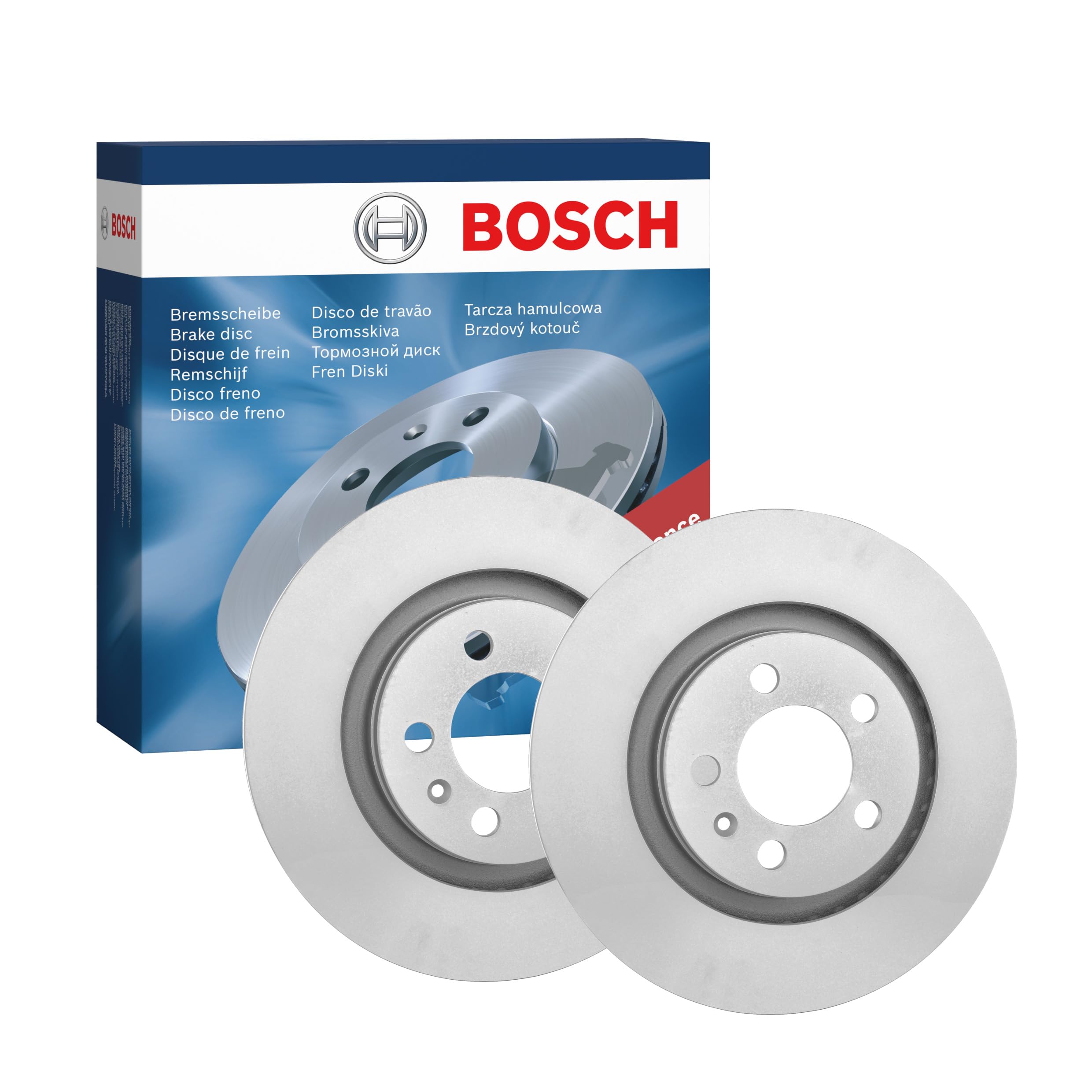 Juego de 2 Discos de Freno Bosch BD752 - Discos Ventilados, Alto Contenido en Carbono, 279.7 mm – Eje Delantero – Certificado ECE-R90 – Excelente Refrigeración y Reducción de Ruido, Anticorrosión