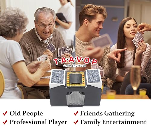 Miniatura 3 de Barajador de cartas 2-4 baraja automática, funciona con pilas máquina barajadora de tarjetas eléctrica para UNO/Poker/Playing Card 1-4 Deck