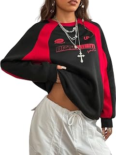 SXV STYLE Winter with Fleece Color-Blocked Baggy Sweatshirt Price In India