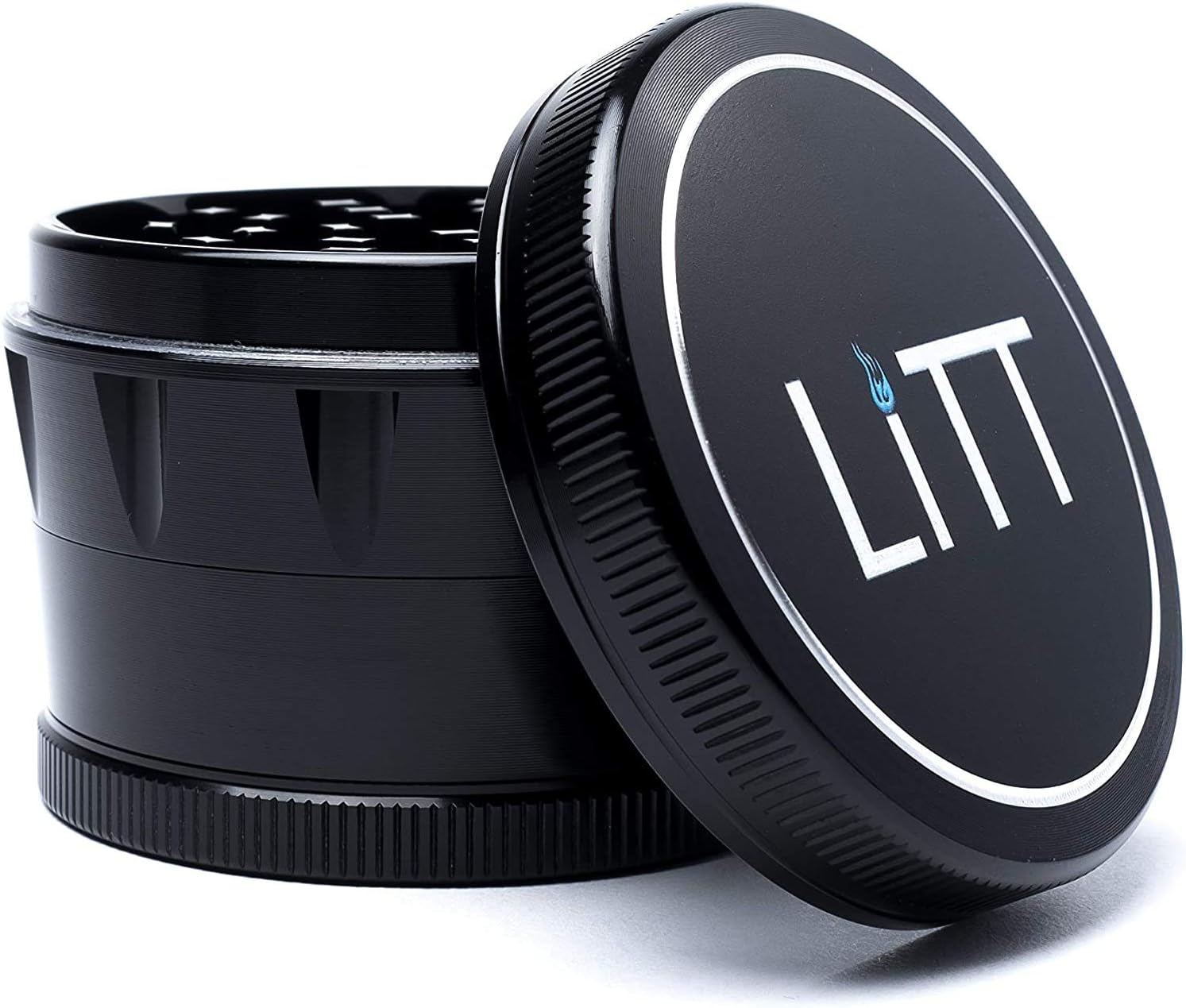 LITT 4 Piece Classic Grinder Aluminium Grinder with Curved Teeth