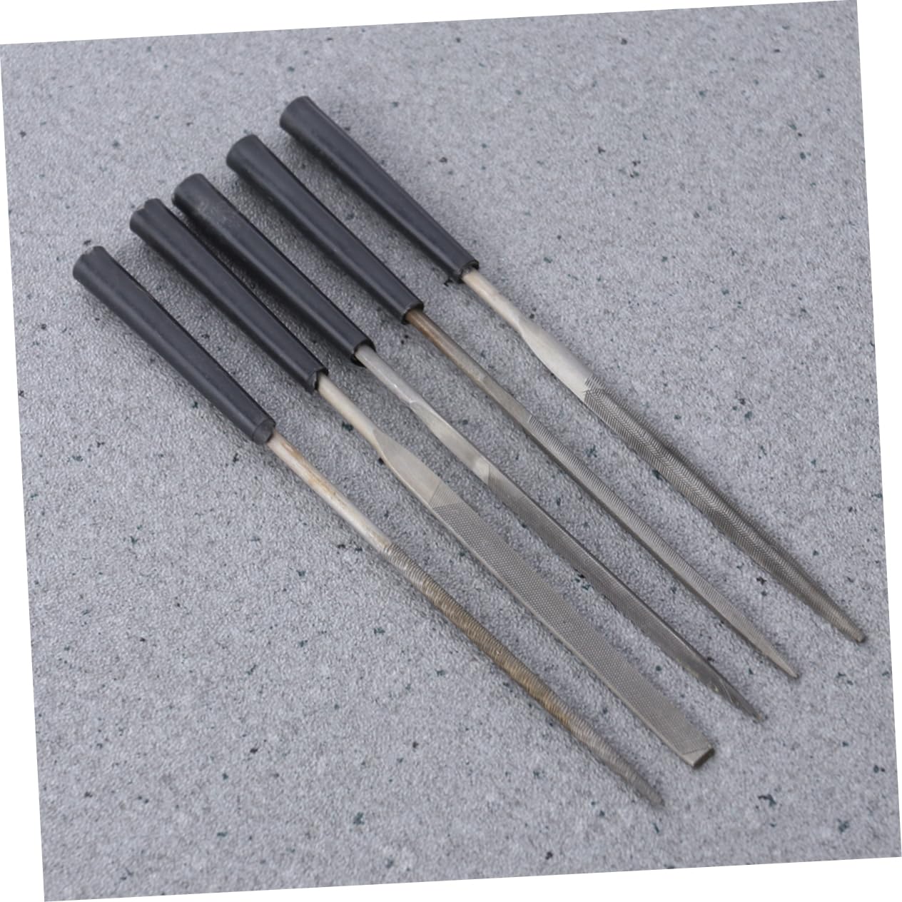 SEWACC Mini Rasp File Set for Wood Leather Metals Plastics 5pc Wood File Tools Comfortable Hand Grip and Coarse Rasp Teeth