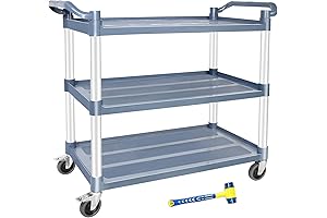 AQNIEGEP Large Kitchen Cart with 600 Lbs. Load Capacity