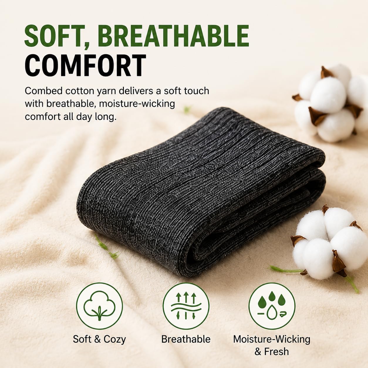 Iseasoo Warm Knee High Socks for Women & Men - Thick Thermal Cotton Boot Socks, Non-Slip Winter Hosiery for Ski & Hiking