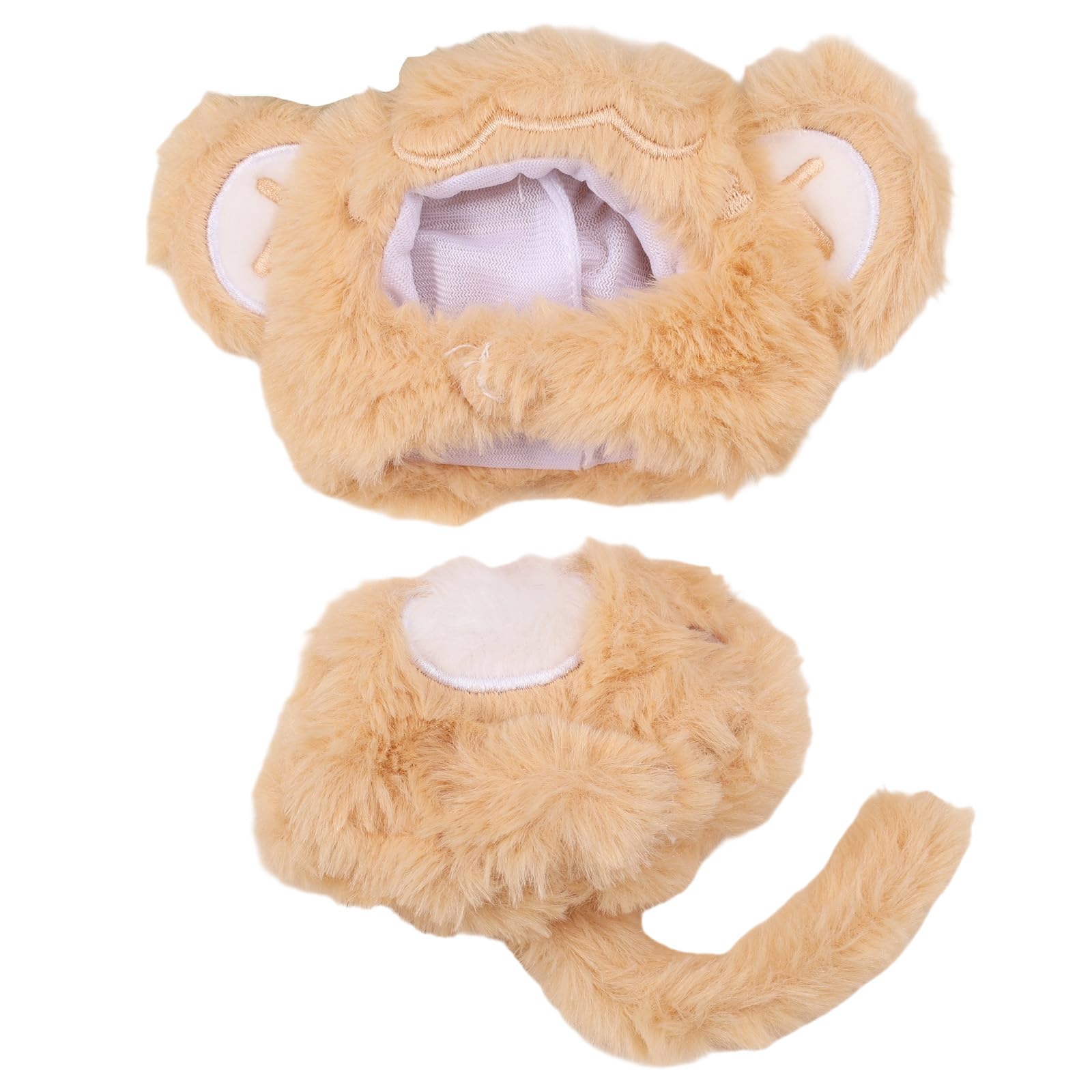 Sinbana Doll Monkey Costume Set, Headpiece & Outfit Cute Plush Clothes for Halloween Costume Cosplay & Themed Parties Accessories Parts