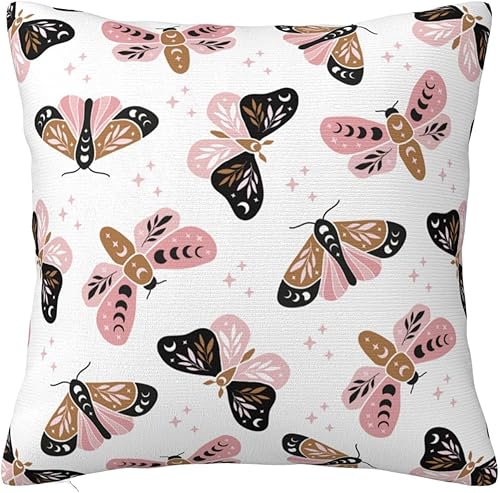 YIPOCH Pink Butterfly- Throw Pillow Covers 26"x26" Throw Pillow Cushion Cases Decoration for Couch Sofa Pillow Covers fundas para cojines de sala