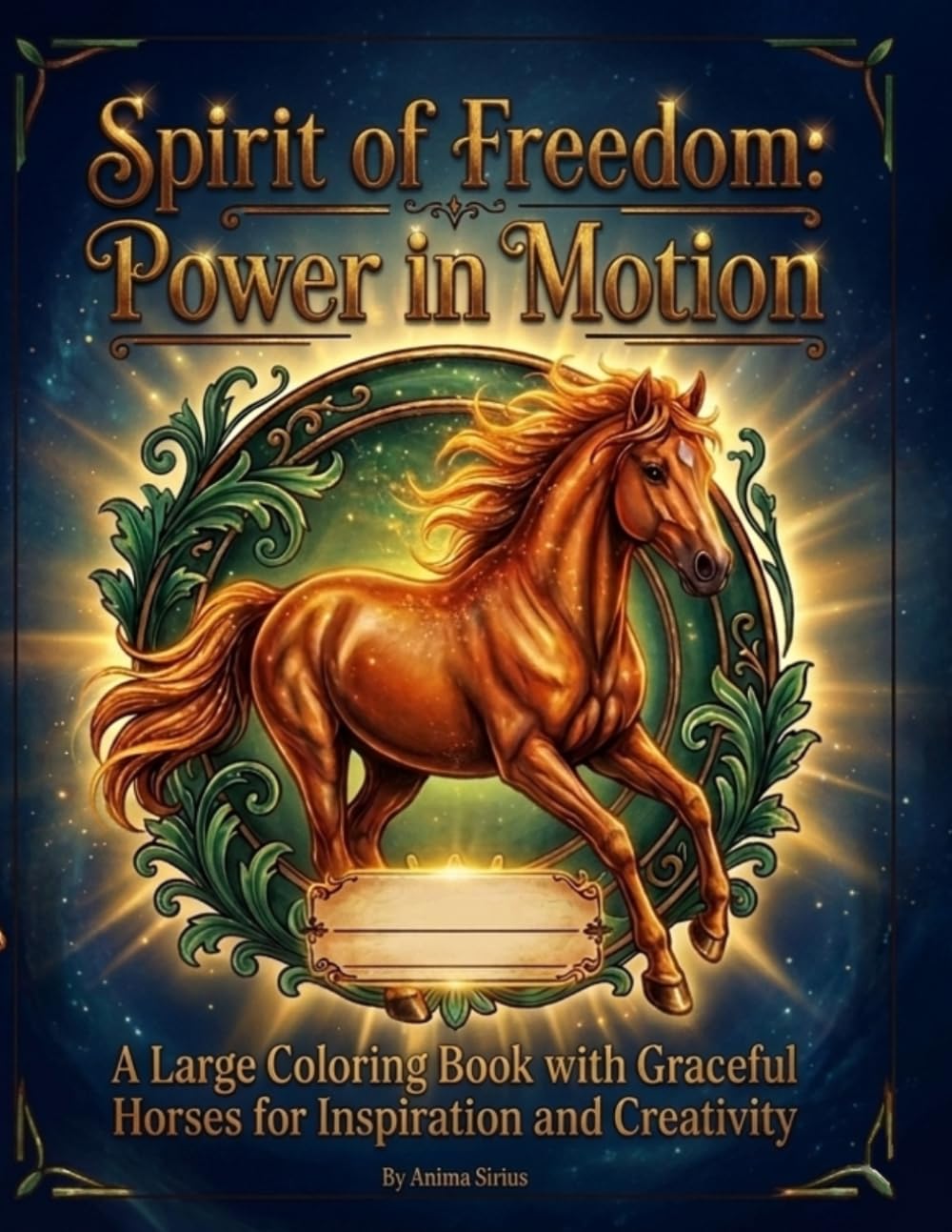 Spirit of Freedom: Power in Motion: A Large Coloring Book with Graceful Horses for Inspiration and Creativity
