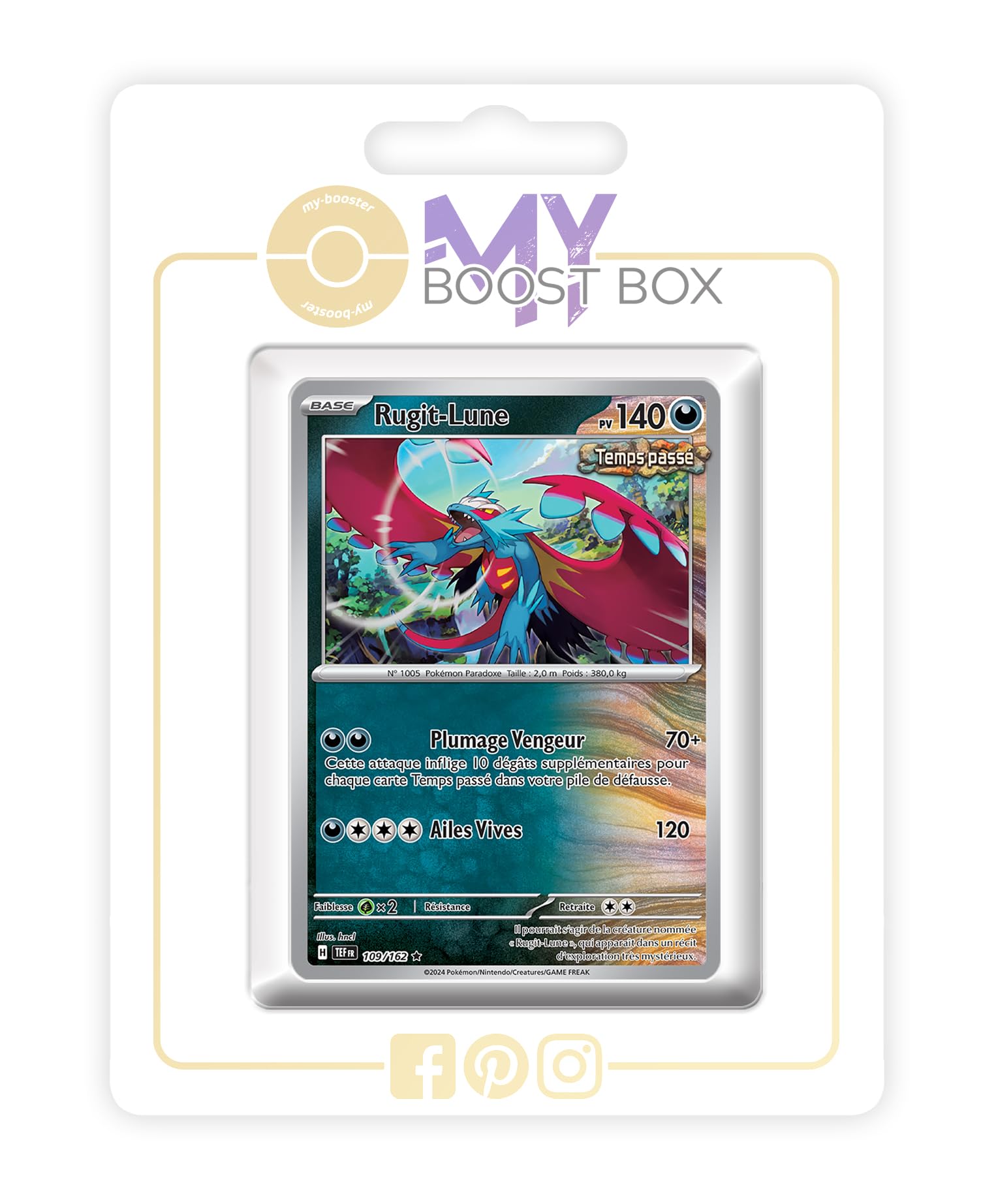 Rugit-Lune (Roaring Moon) 109/162 Ancient Holo or Reverse (random) - Myboost X Écarlate et Violet 5