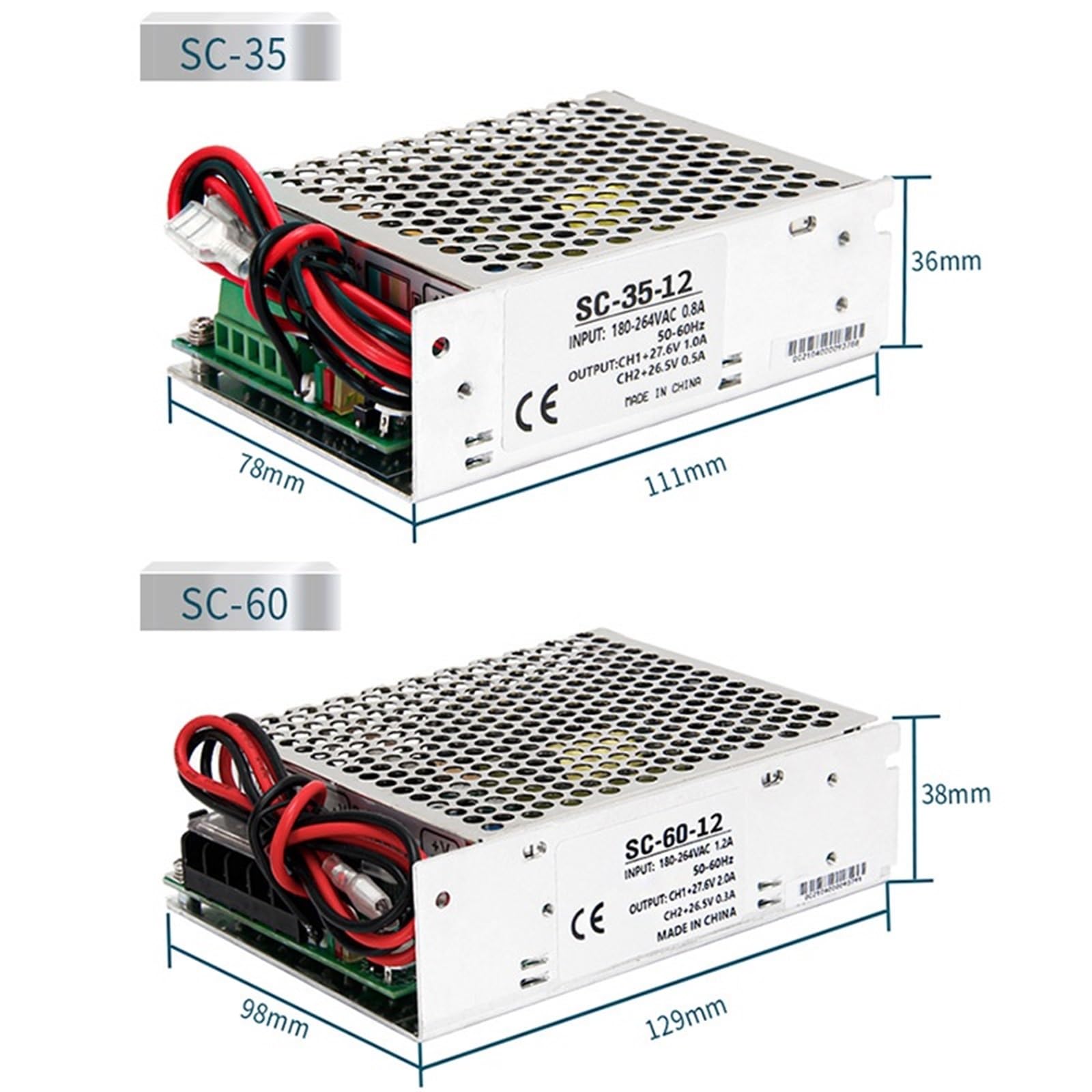 Funkcja UPS/ładowanie Przełącznik zasilania SC-35W 60W 120W 180W 12V 24V Monitor 110/220v AC/DC Ładowanie akumulatora SC-120-12V (24V, 35W)