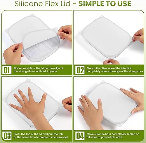 Miniatura 10 de Contenedor de carne de delicatessen para refrigerador, contenedor de carne de tocino para refrigerador, organizadores y almacenamiento de