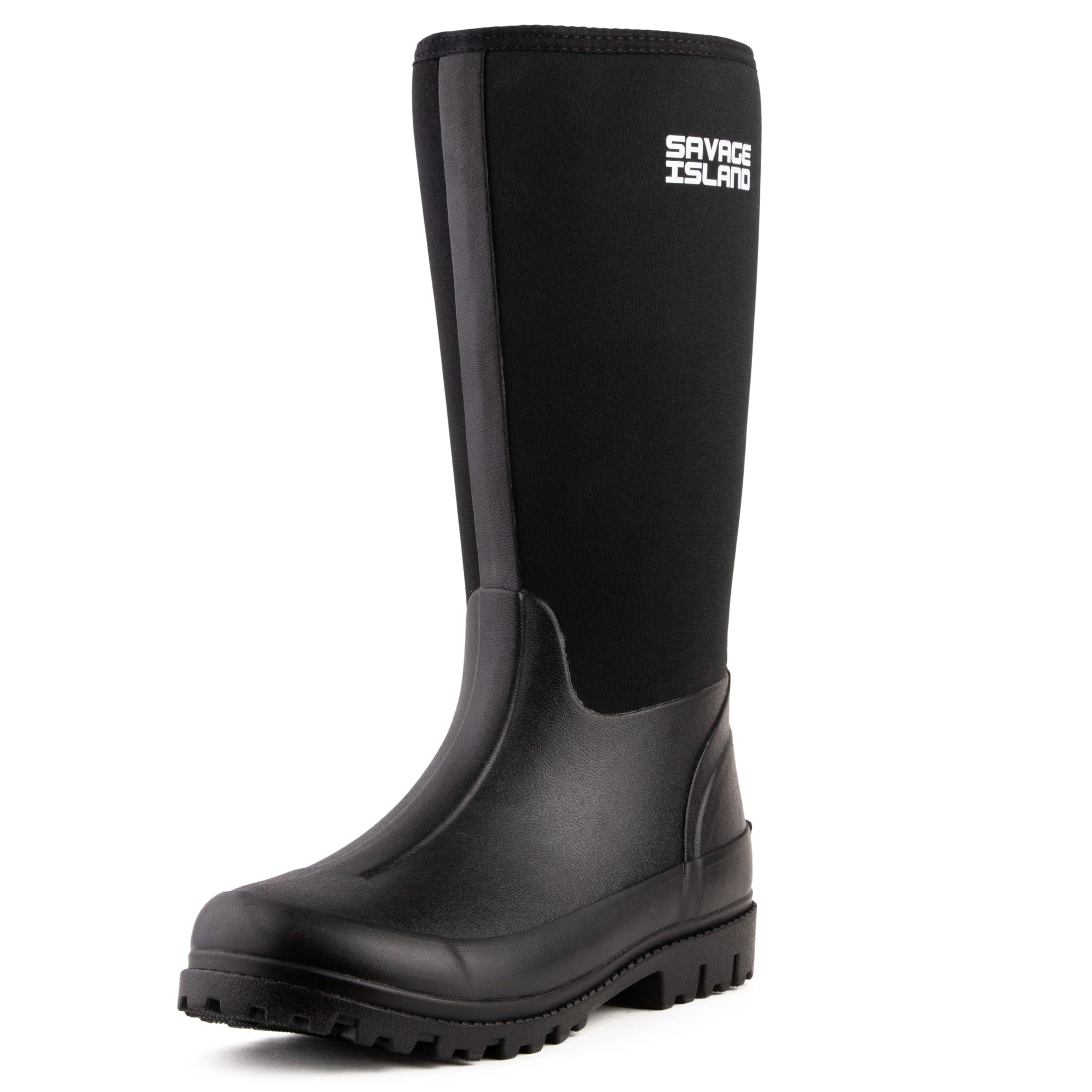 Savage Island Bottes en caoutchouc isolées en néoprène pour femme, doublées chaudes, entièrement imperméables