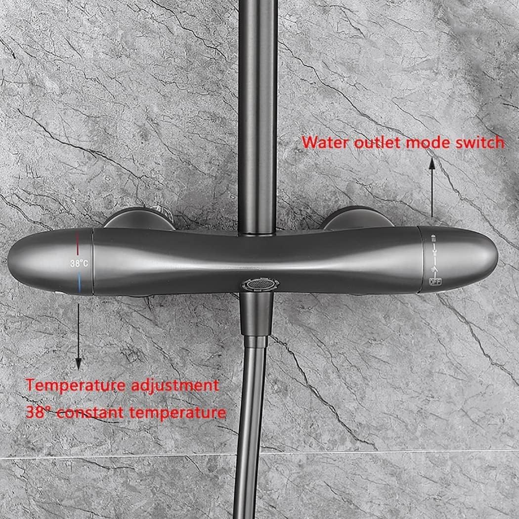 Pulse 1059 Atlantis Shower System | Shower System Thermostatic Shower Faucet Set Height Adjustable Rai | 浴室水栓用パーツ | Generic